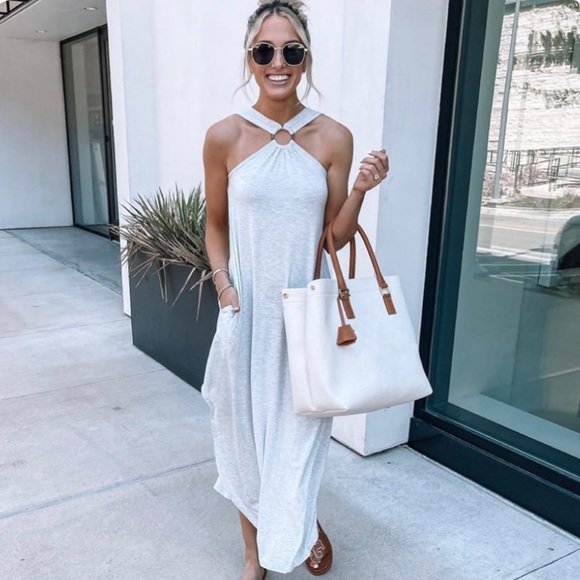 LAST 1 Hailey halter ring midi dress - Picture 3 of 4